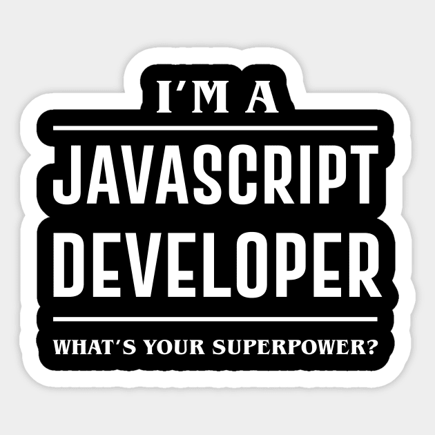 Javascript Developer Sticker by amalya